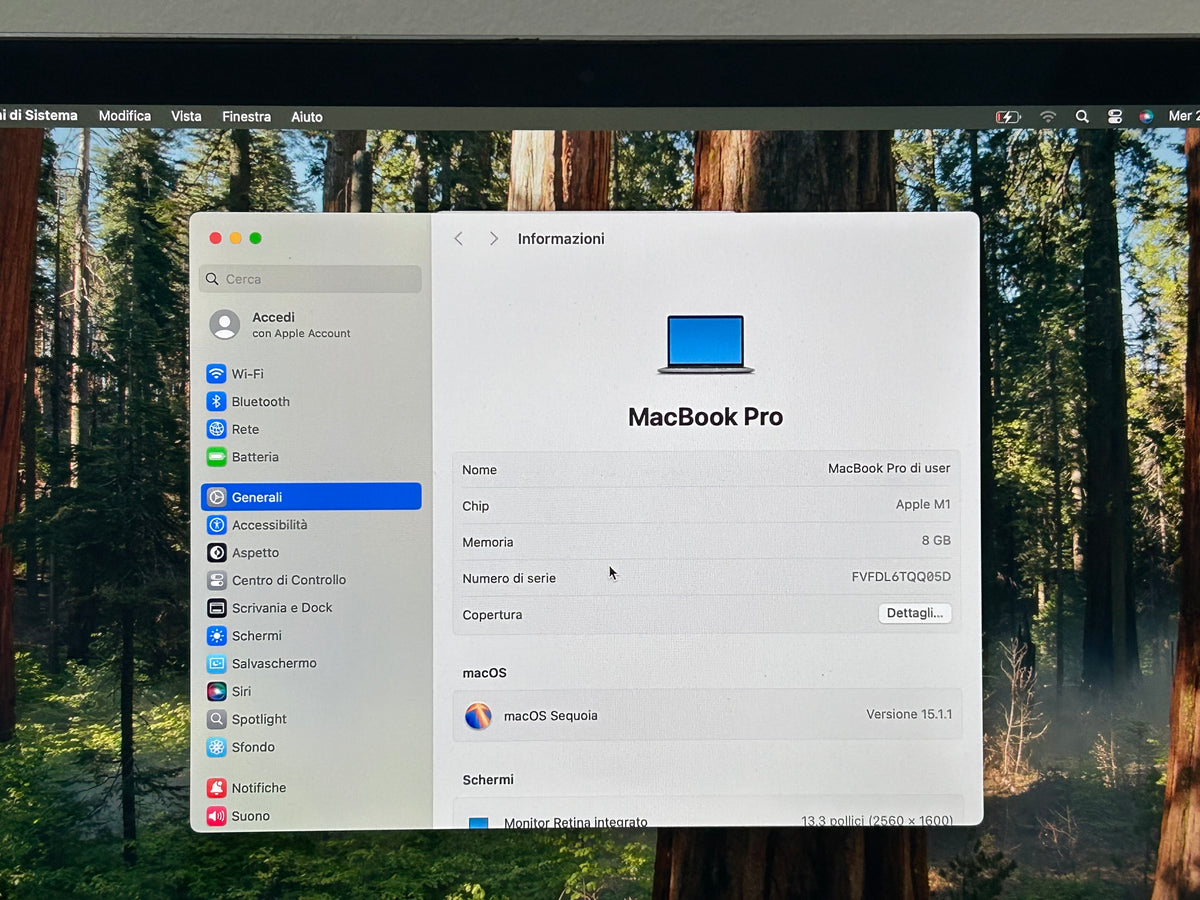 MacBook Pro (2020) M1 [13,3", Touch Bar, Apple M1 3,2GHz, 8GB RAM, 256GB SSD, Apple 8 Core, macOS] Grigio