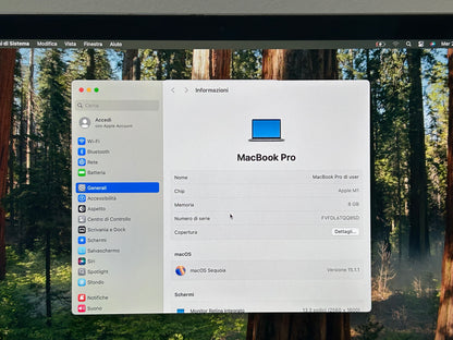 MacBook Pro (2020) M1 [13,3", Touch Bar, Apple M1 3,2GHz, 8GB RAM, 256GB SSD, Apple 8 Core, macOS] Grigio