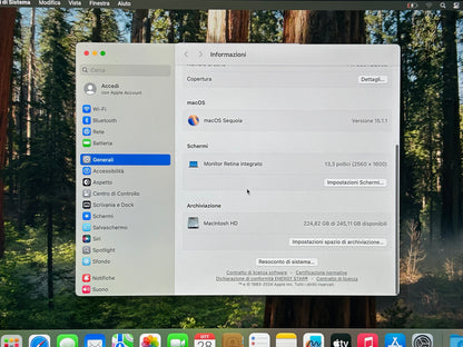 MacBook Pro (2020) M1 [13,3", Touch Bar, Apple M1 3,2GHz, 8GB RAM, 256GB SSD, Apple 8 Core, macOS] Grigio