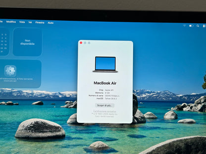 MacBook Air M1 (Late 2020) [13,3", Retina, Apple M1, 8GB RAM, 256GB SSD, Apple 7 Core, macOS] Grigio