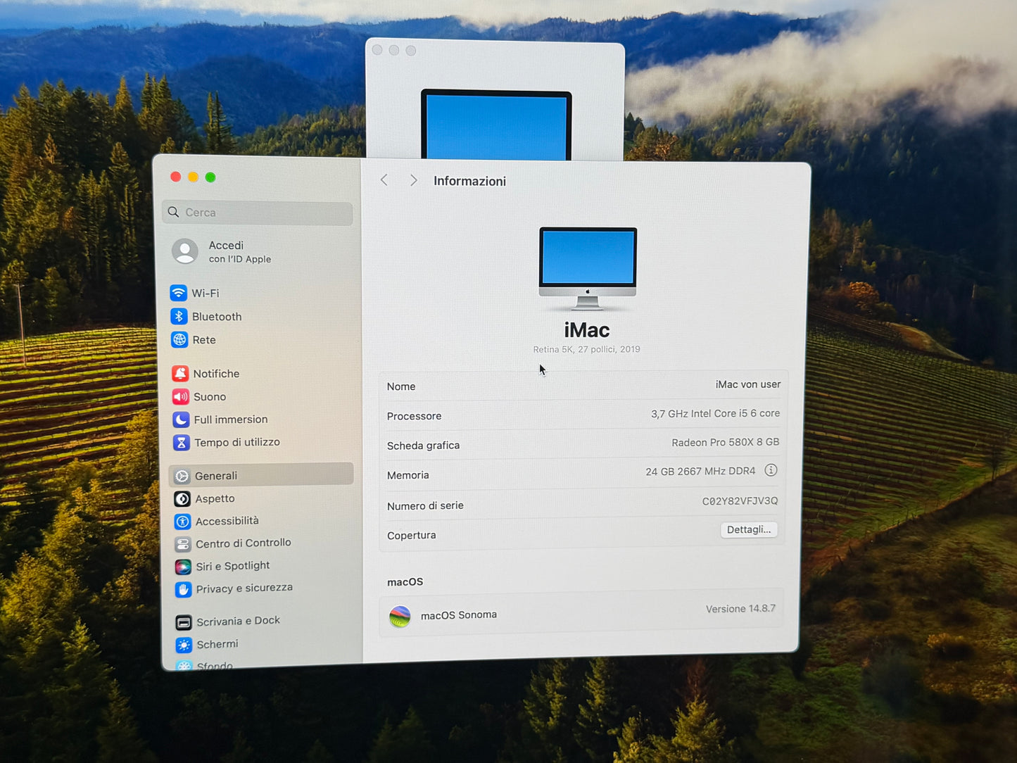 iMac (2019) [27", 5K, Retina, Intel Core i5 3,0GHz, 64GB RAM, 1TB Fusion Drive, AMD Radeon Pro 570X, macOS] argento