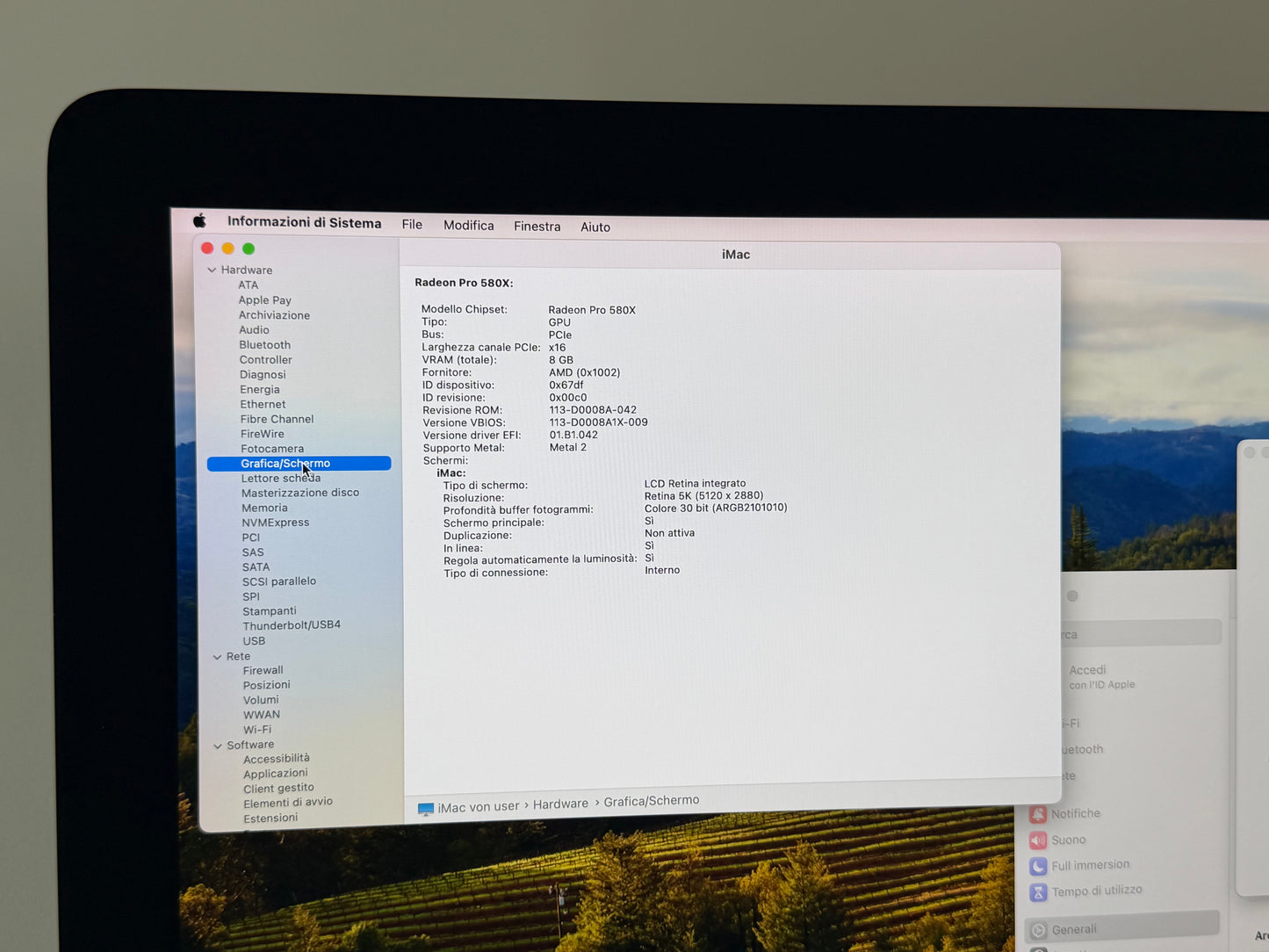 iMac (2019) [27", 5K, Retina, Intel Core i5 3,0GHz, 64GB RAM, 1TB Fusion Drive, AMD Radeon Pro 570X, macOS] argento
