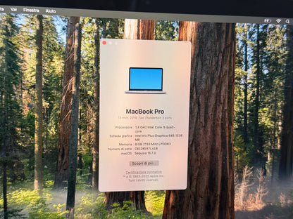 MacBook Pro (2019) [13,3", Touch Bar, Intel Core i5 1,4GHz, 8GB RAM, 256GB SSD, Intel Iris Plus Graphics 645, Mac OS X] grigio