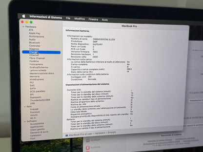 MacBook Pro (2019) [13,3", Touch Bar, Intel Core i5 1,4GHz, 8GB RAM, 256GB SSD, Intel Iris Plus Graphics 645, Mac OS X] grigio