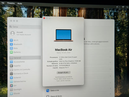 MacBook Air (Mid 2020) [13,3", Retina, Intel Core i5 1,1GHz, 8GB RAM, 256GB SSD, Intel Iris Plus Graphics, macOS] Oro Rosa