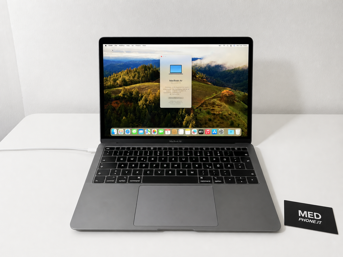MacBook Air (2019) [13,3", Retina, Intel Core i5 1,6GHz, 16GB RAM, 1TB SSD, Intel UHD Graphics 617, macOS] argento