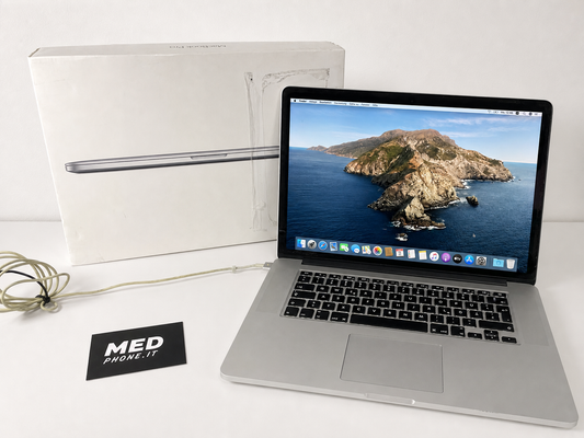 MacBook Pro (Mid 2015) [15,4", Intel Core i7 2,2GHz, 16GB RAM, 256GB SSD, Intel Iris Pro 1536, macOS] argento