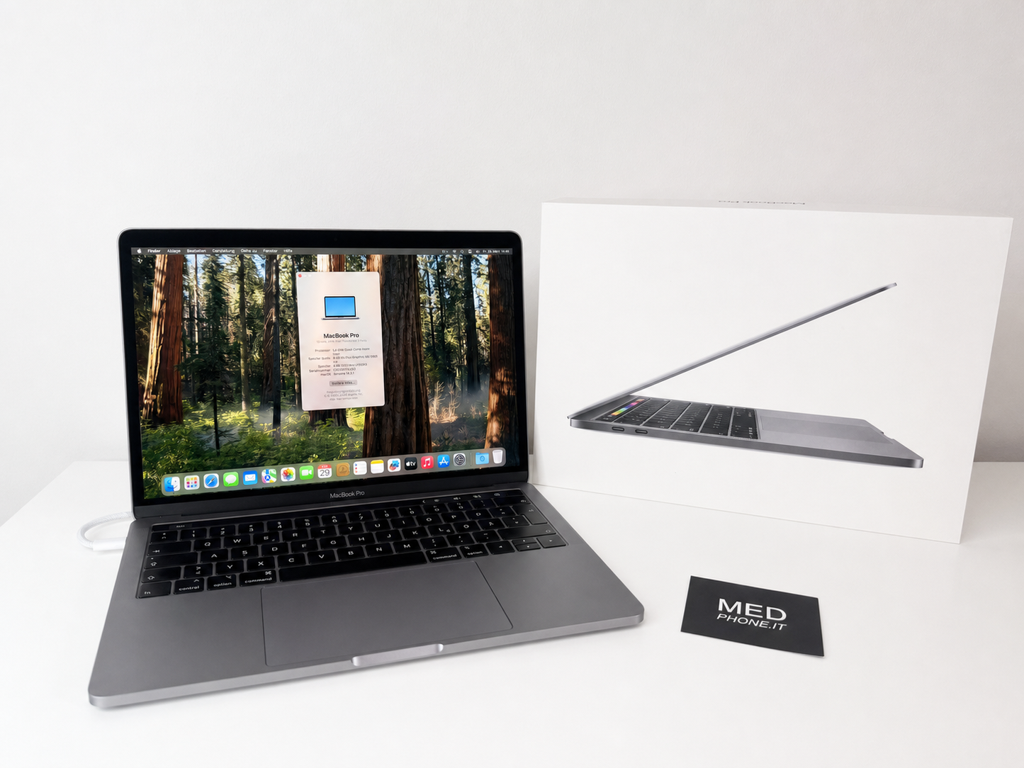 MacBook Pro (2019) [13,3", Touch Bar, Intel Core i5 1,4GHz, 8GB RAM, 256GB SSD, Intel Iris Plus Graphics 645, Mac OS X] grigio