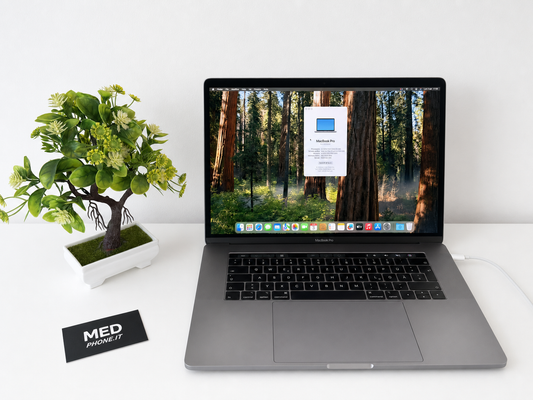 MacBook Pro (2018) [15,4", Touch Bar, Intel Core i7 2,2GHz, 16GB RAM, 512GB SSD, AMD Radeon Pro 555X, macOS] grigio