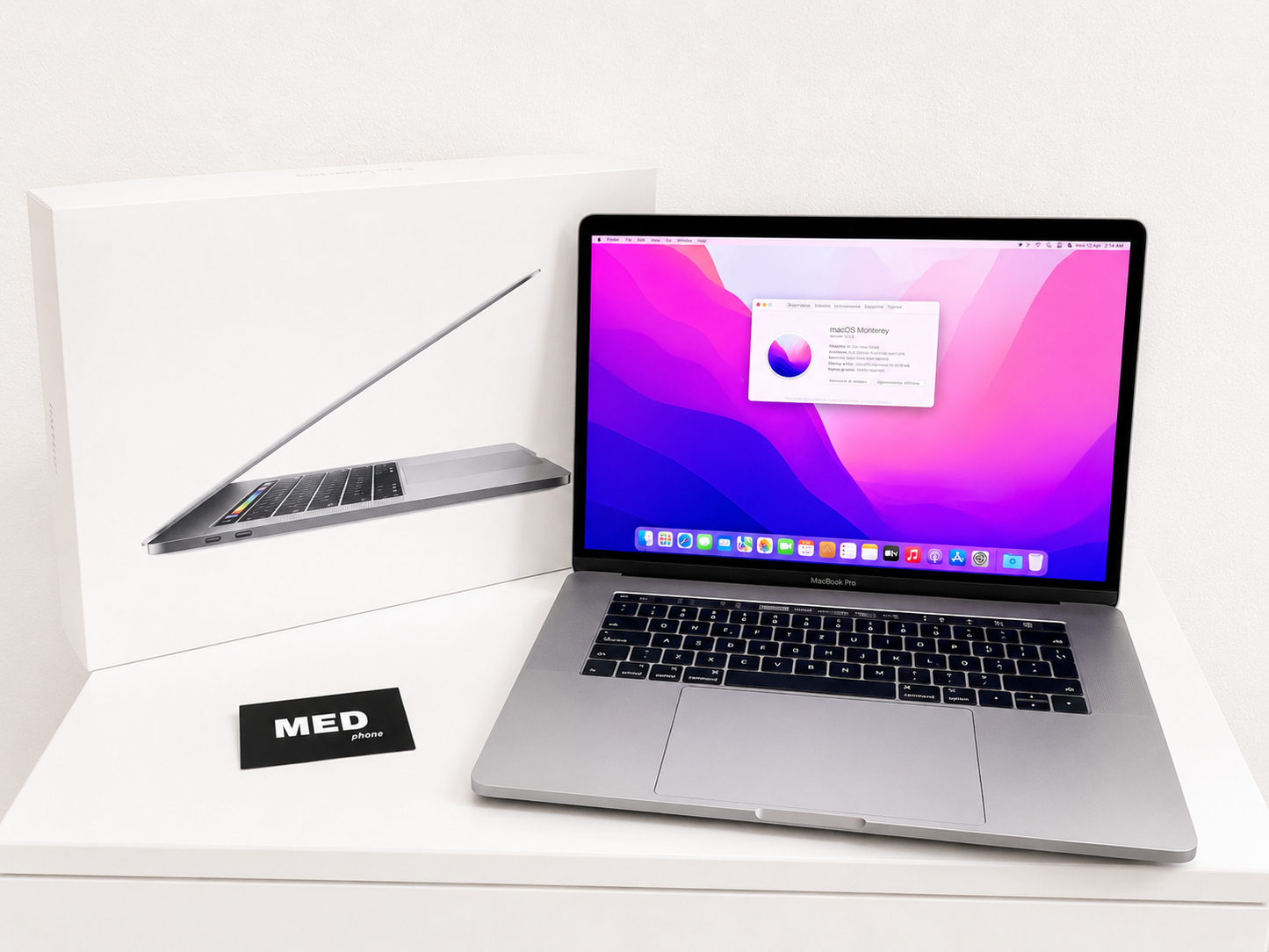 MacBook Pro (2016) [15,4", Touch Bar, Intel Core i7 2,6GHz, 16GB RAM, 512GB SSD, AMD Radeon Pro, macOS] Grigio
